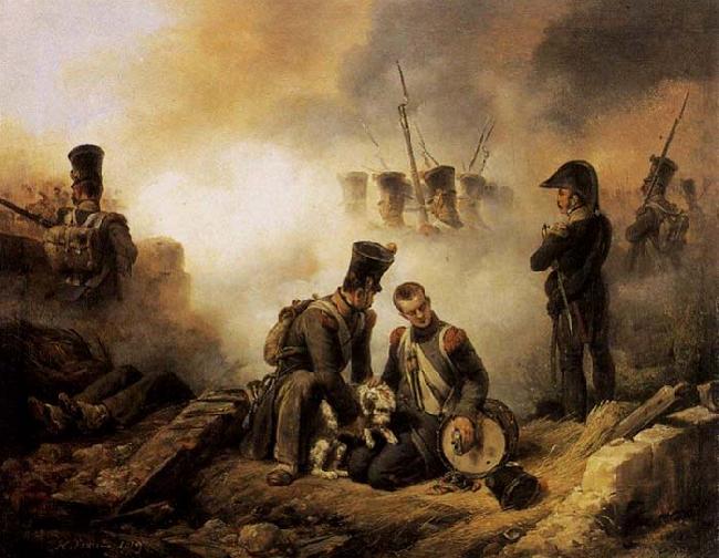 Horace Vernet The Dog of the Regiment Wounded oil painting image